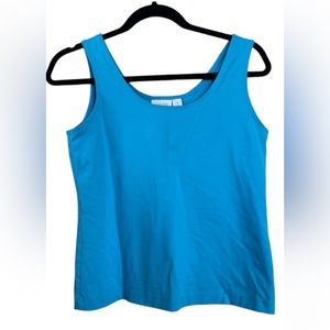 Chico’s Women’s Blue Cropped Tank - M